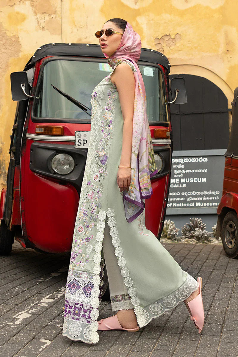 Mushq - Beaming Drift-03 Piece Chikan Printed Lawn