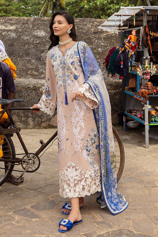 Mushq - Glistening Groove-03 Piece Chikan Embroidered Lawn