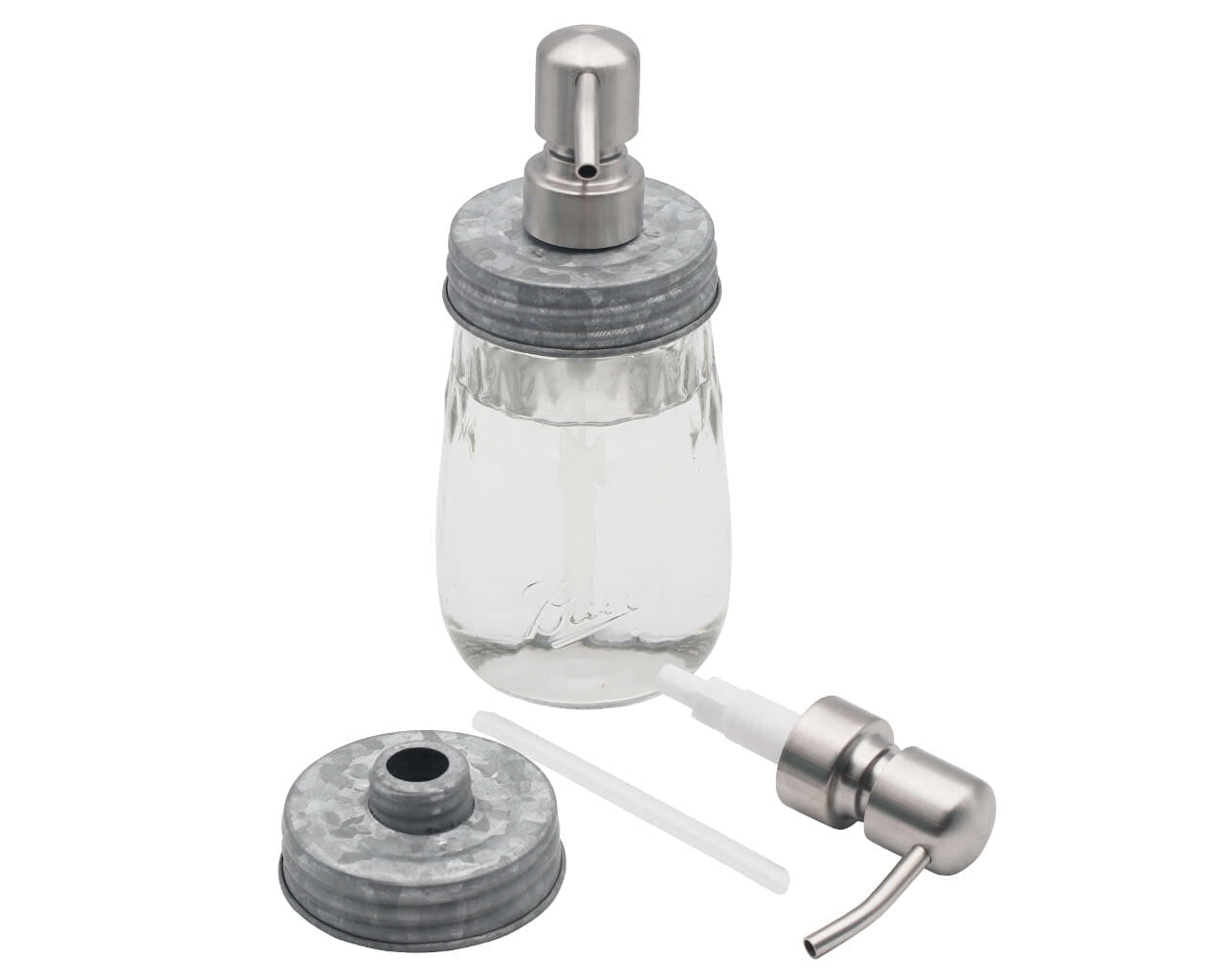 Satin / Brushed Finish Soap Pump Dispensers for Mason Jars - Concordia Style Boutique