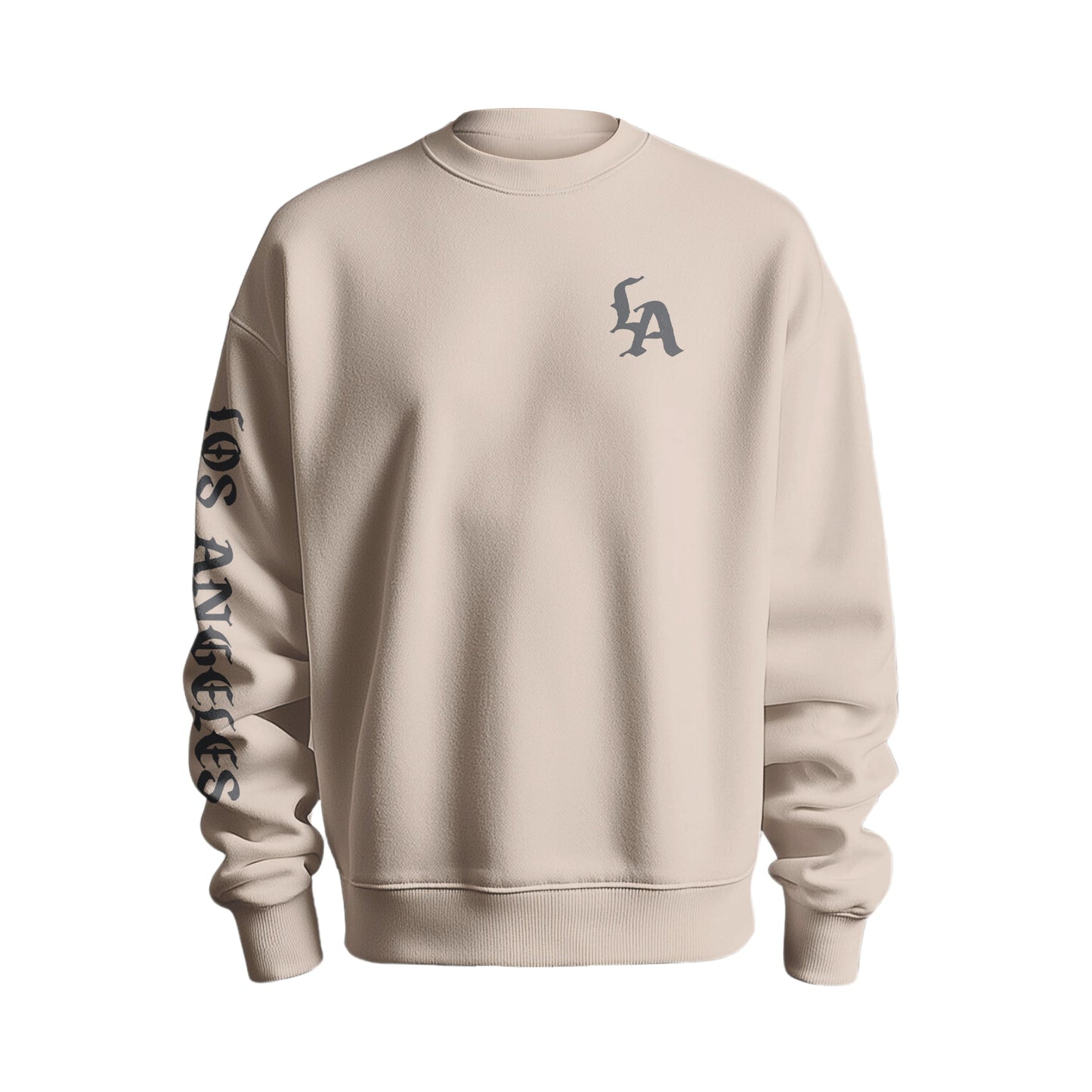 Beige Crewneck Pullover with Machete Logo - Concordia Style Boutique