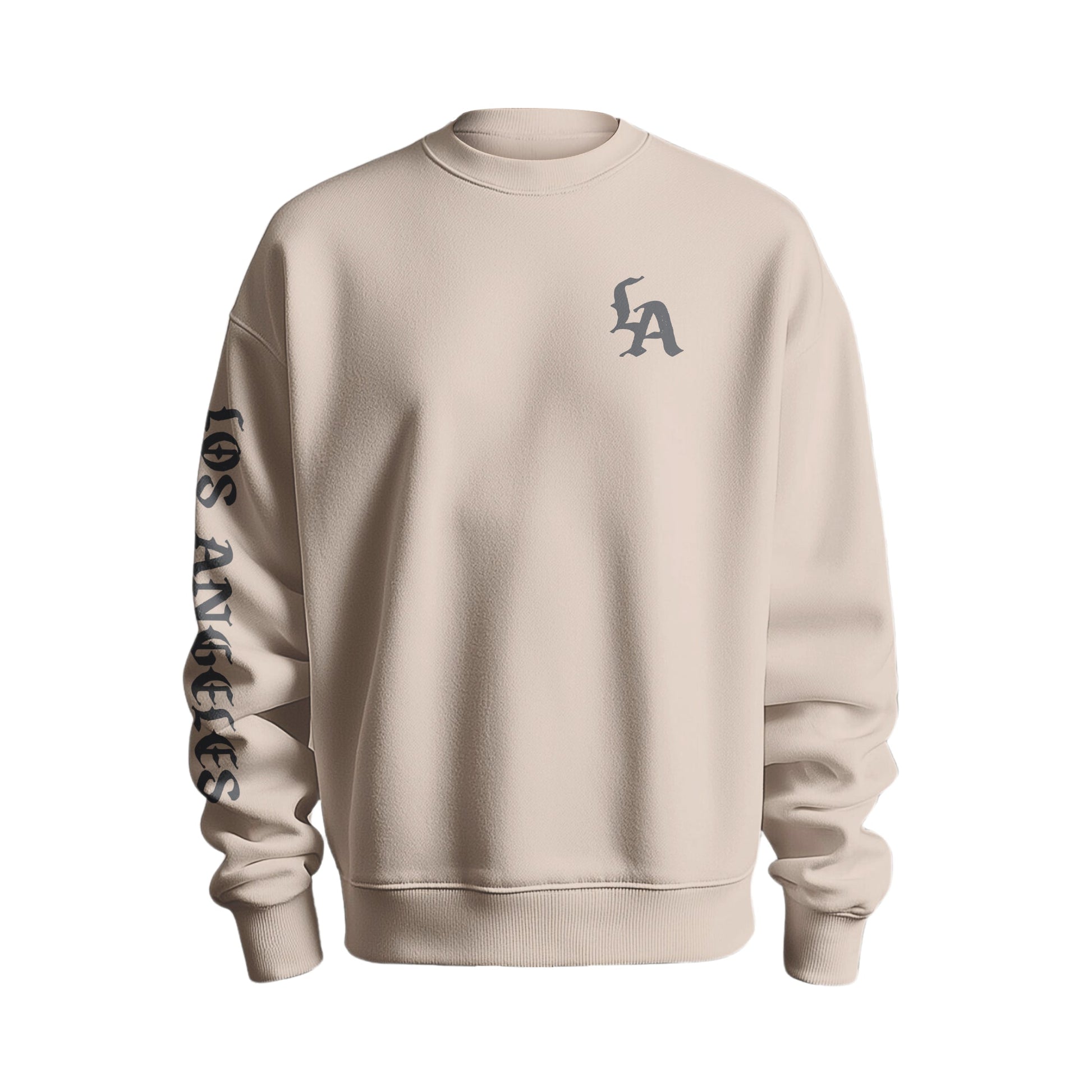 Beige Crewneck Pullover with Machete Logo - Concordia Style Boutique
