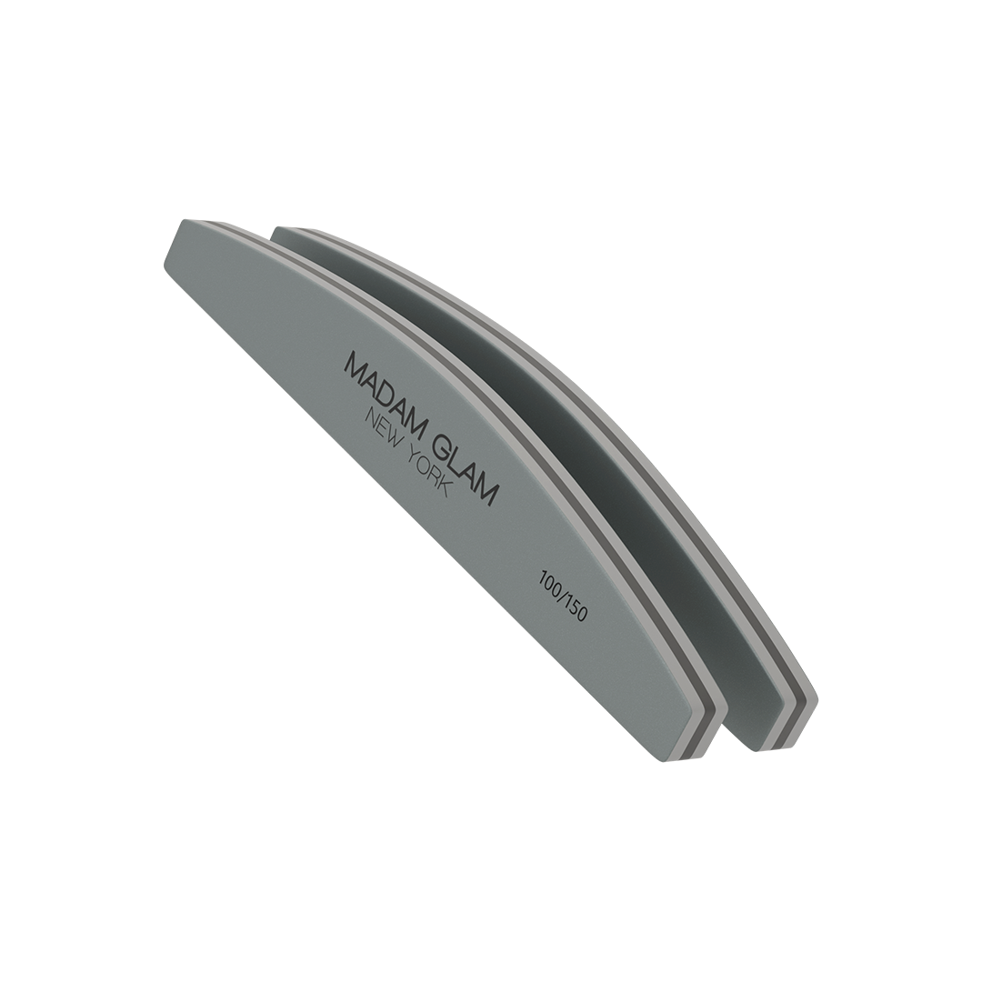 Half Moon Shape 100/150 Grit Nail Buffer