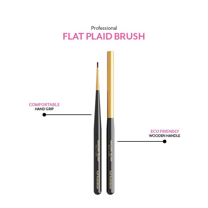 Professional Flat Plaid Nail Brush