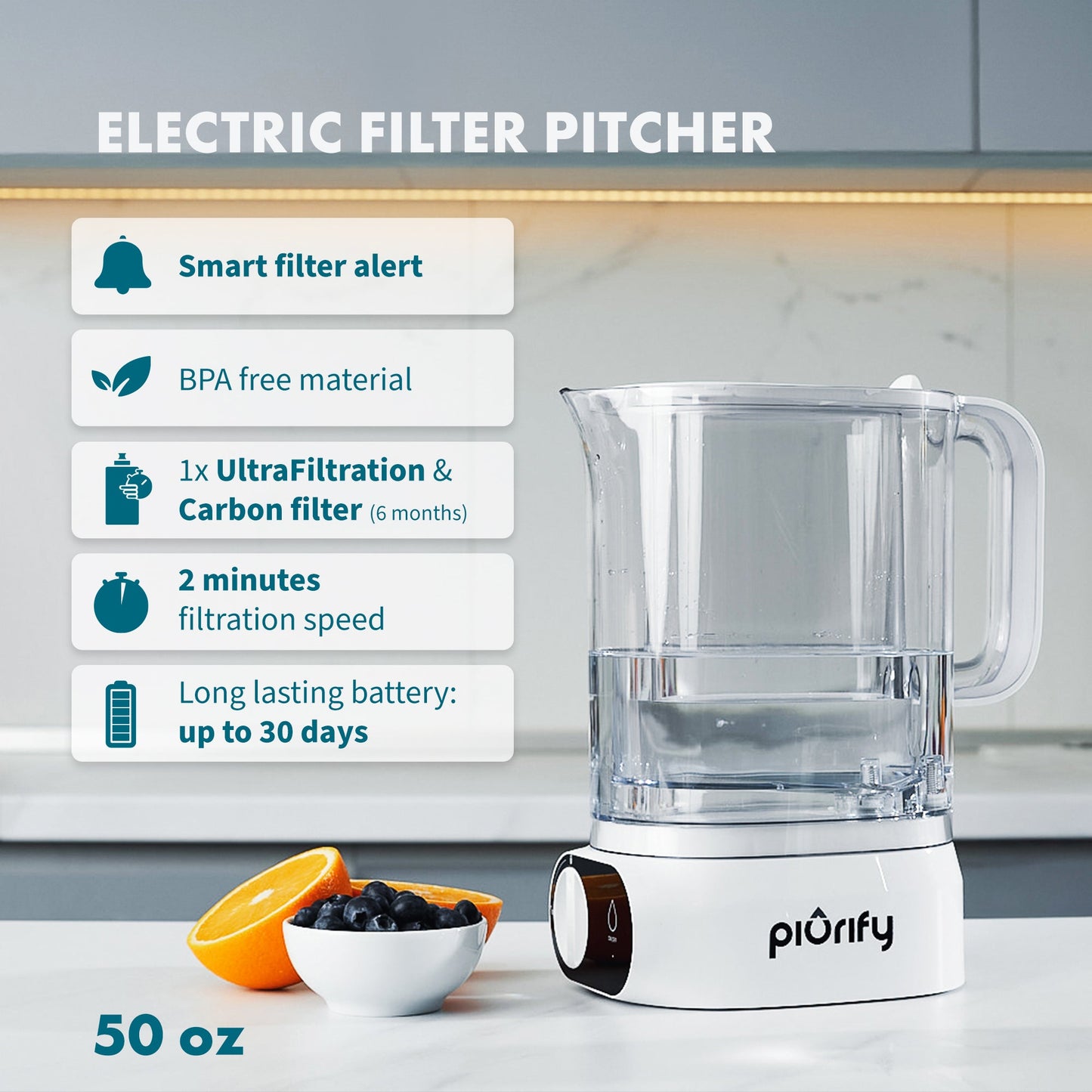 ALCHEMY® Electric Water Filter Pitcher - Concordia Style Boutique