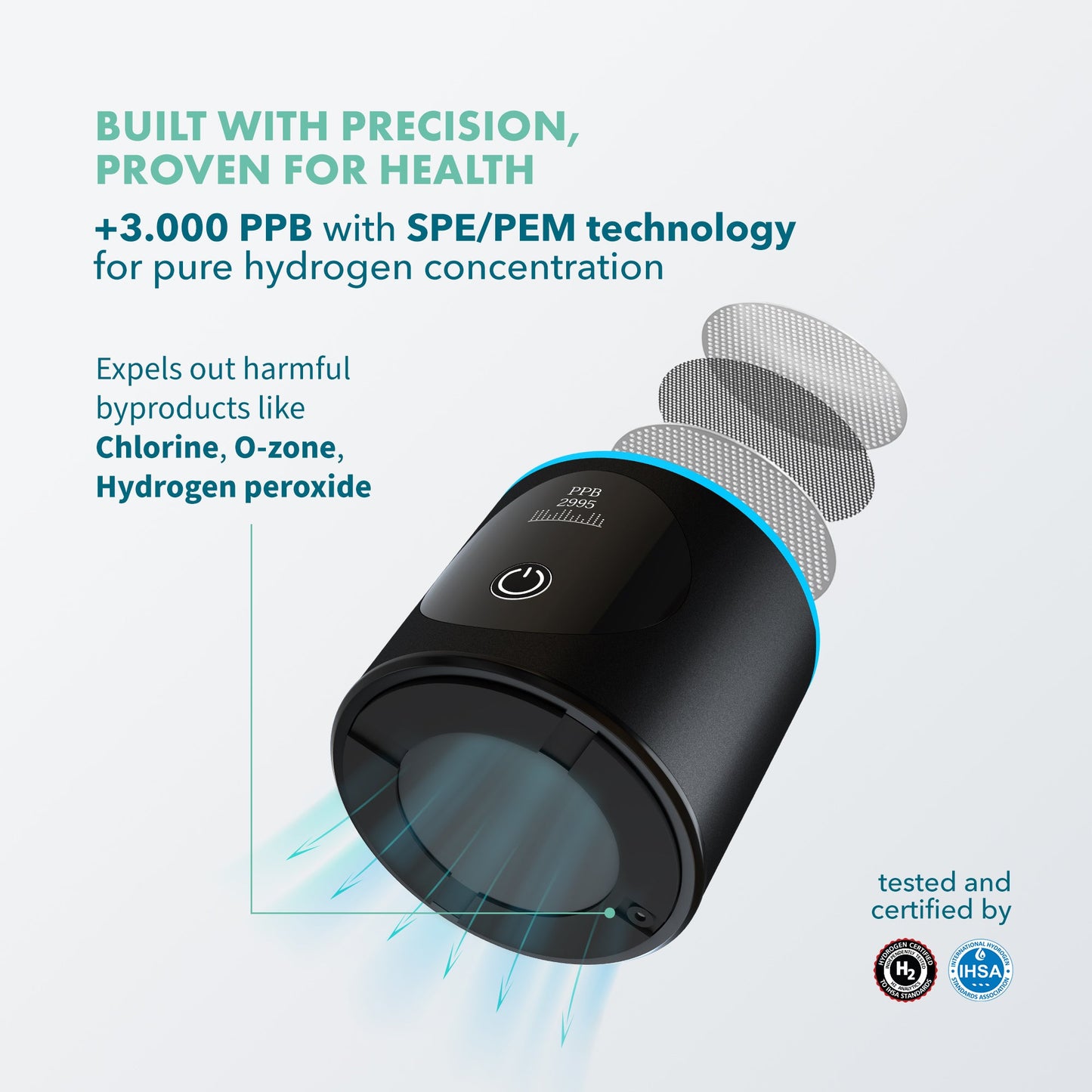 PIURIFY Hydrogenator® Bottle - Black - Concordia Style Boutique