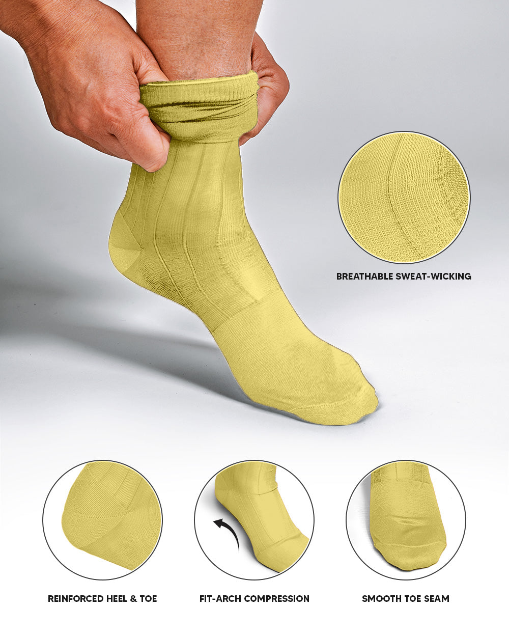 Vittorio Farina Men's Ribbed Shear Nylon Over The Calf Dress Socks - Concordia Style Boutique