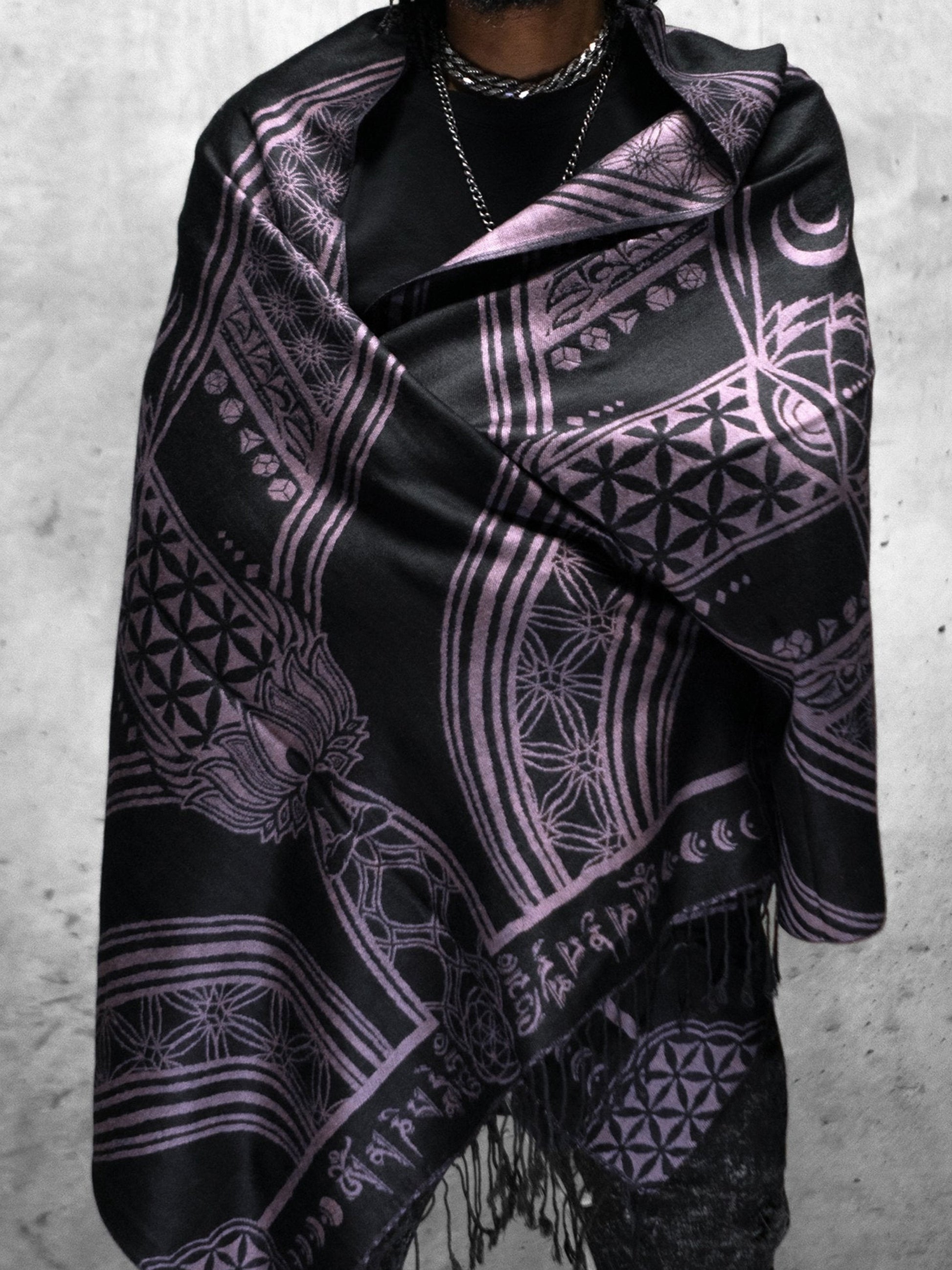 MANTRA • ICE PINK • Reversible Festival Shawl/Scarf - Concordia Style Boutique