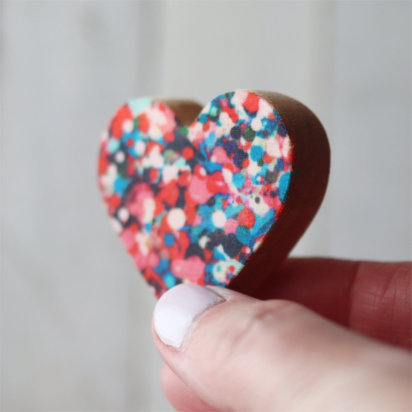 Fabric-Faced Wooden Hearts