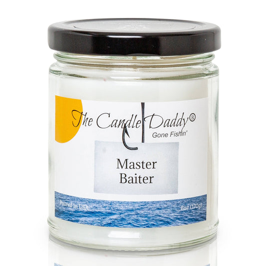 The Candle Daddy's Gone Fishin' - Master Baiter - Vanilla Hand Lotion Scented - Maximum Scent Jar Candle - 6 oz- 40 hour burn time