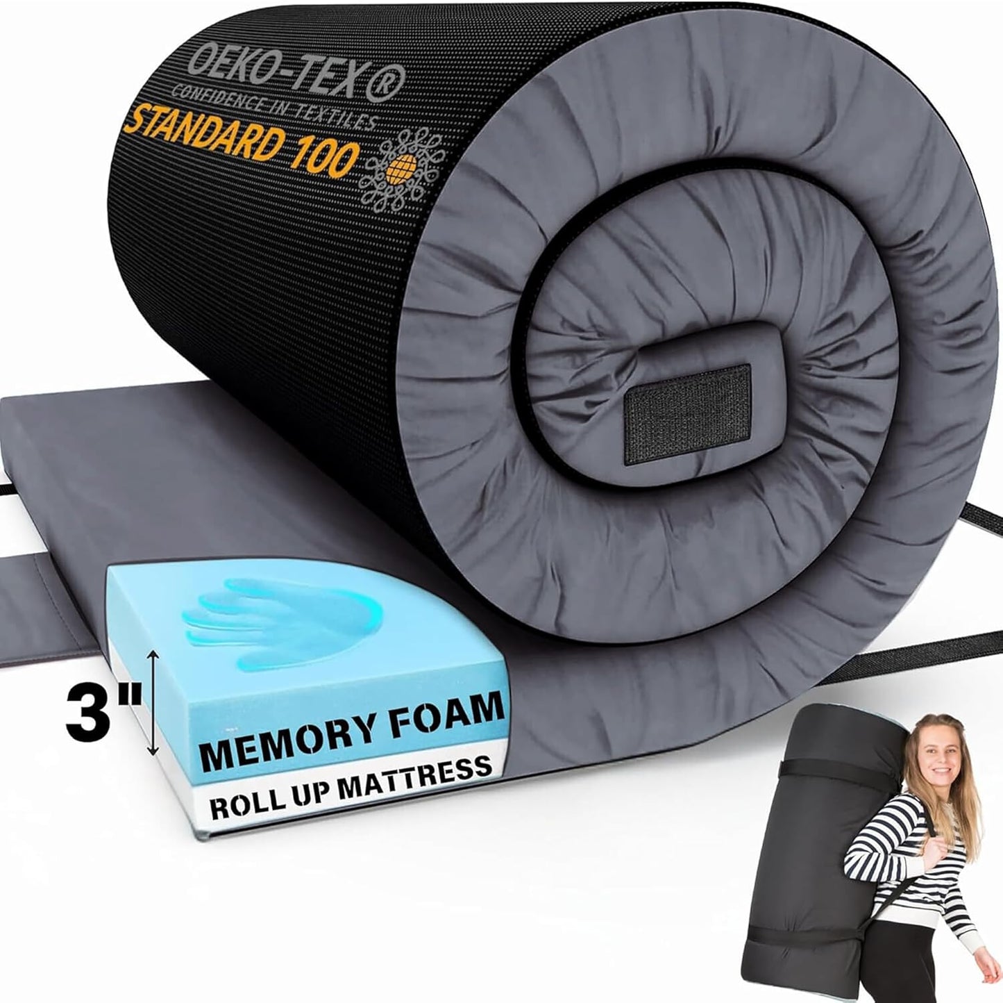 Home Bed Comfort with the Matrix Air-Cell Memory Foam Camping Mattress