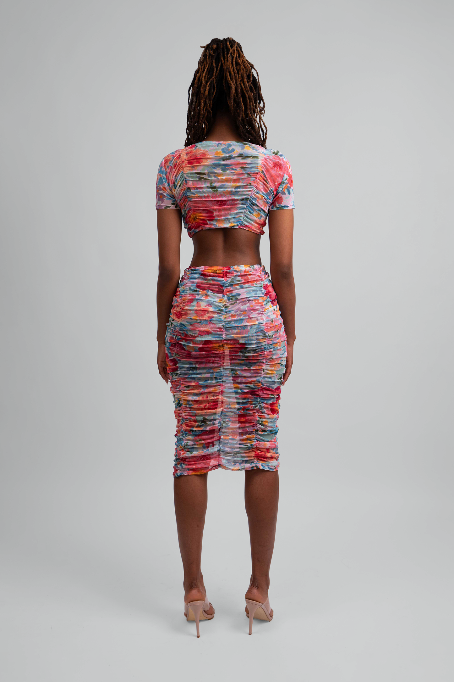 Holly Ruched Floral Print Set