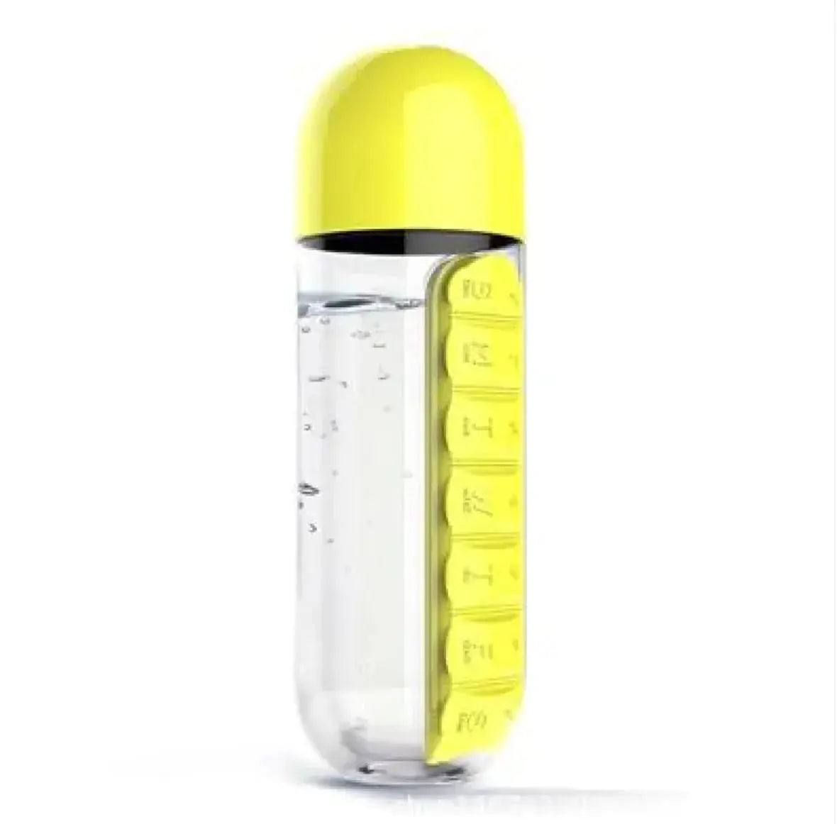 2-in-1 Medicine Bottle [Pill Organizer + Bottle] Cup included – 600 ml