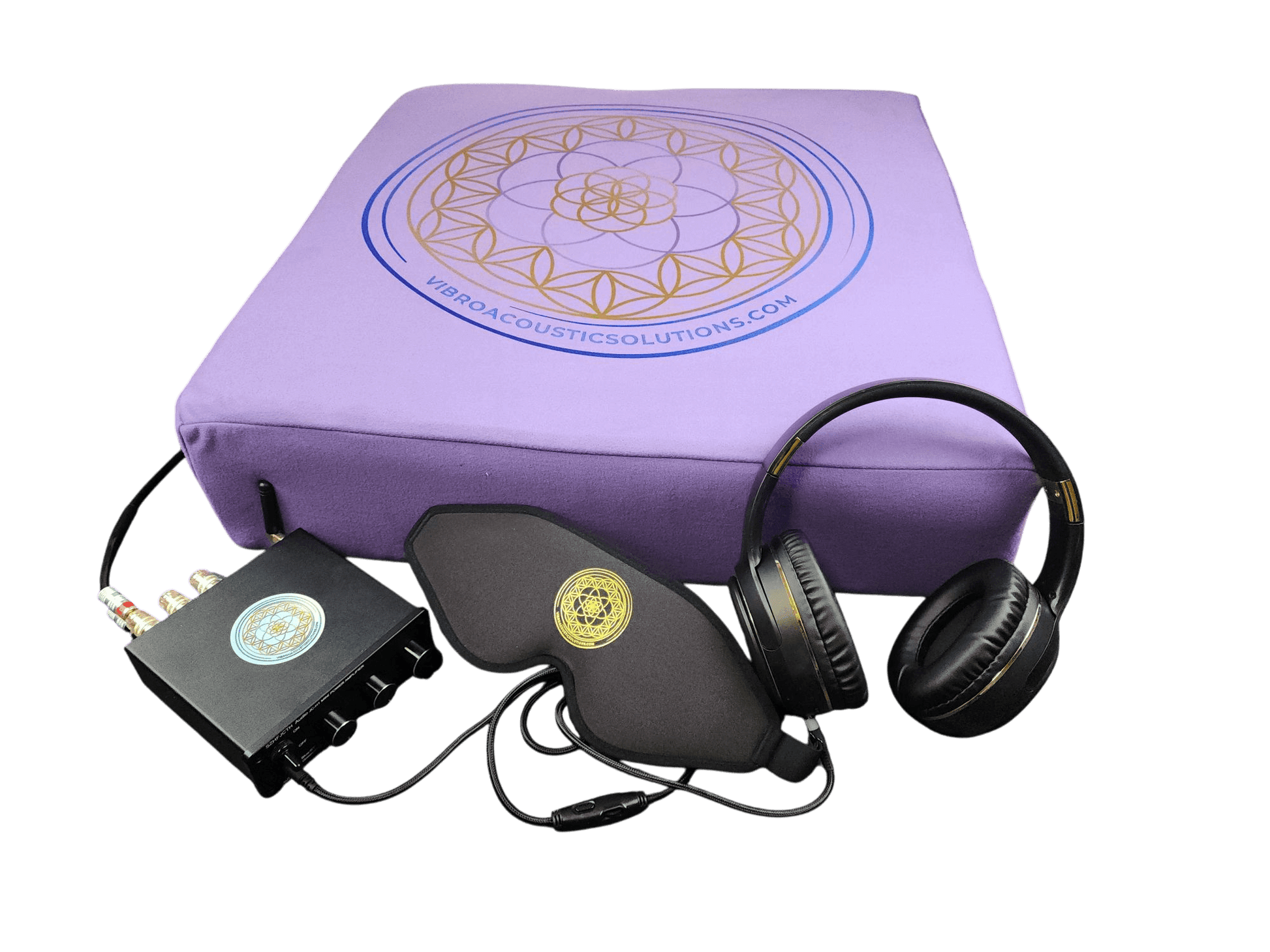 Vibroacoustic Therapy Meditation Cushion bundle with custom amplifier - Concordia Style Boutique