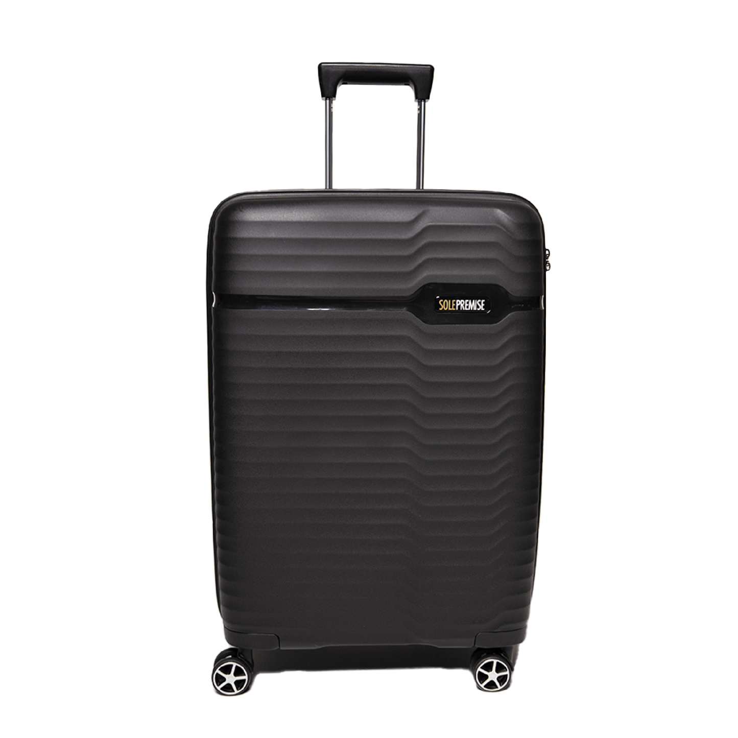 24-inch Black Hardcase Roller Luggage with 360° Wheels & TSA Lock
