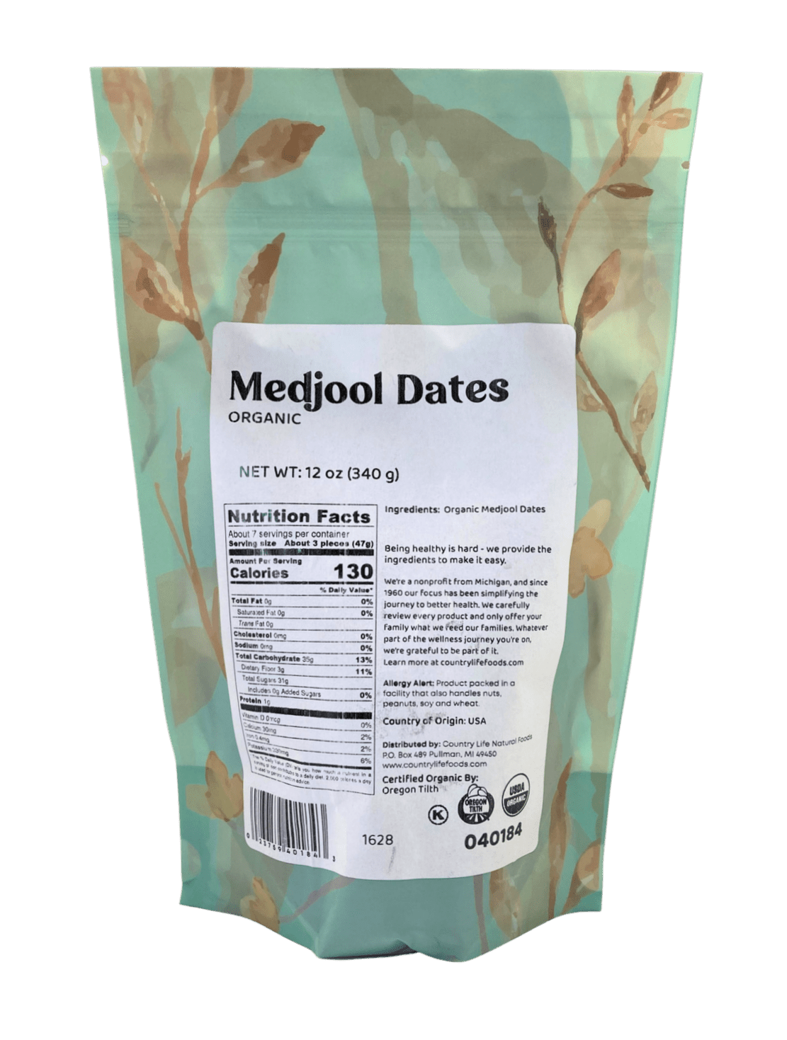 Dates, Medjool, Organic - Premium Dried Fruit from Country Life Natural Foods - Just $6.95! Shop now at Concordia Style Boutique