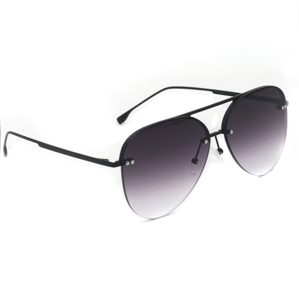 Smaller Megan 2 - Faded Black Metal Aviator Sunglasses - Concordia Style Boutique