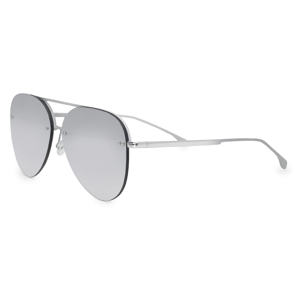 Smaller Megan 2 - Silver Metal Aviator Sunglasses - Concordia Style Boutique