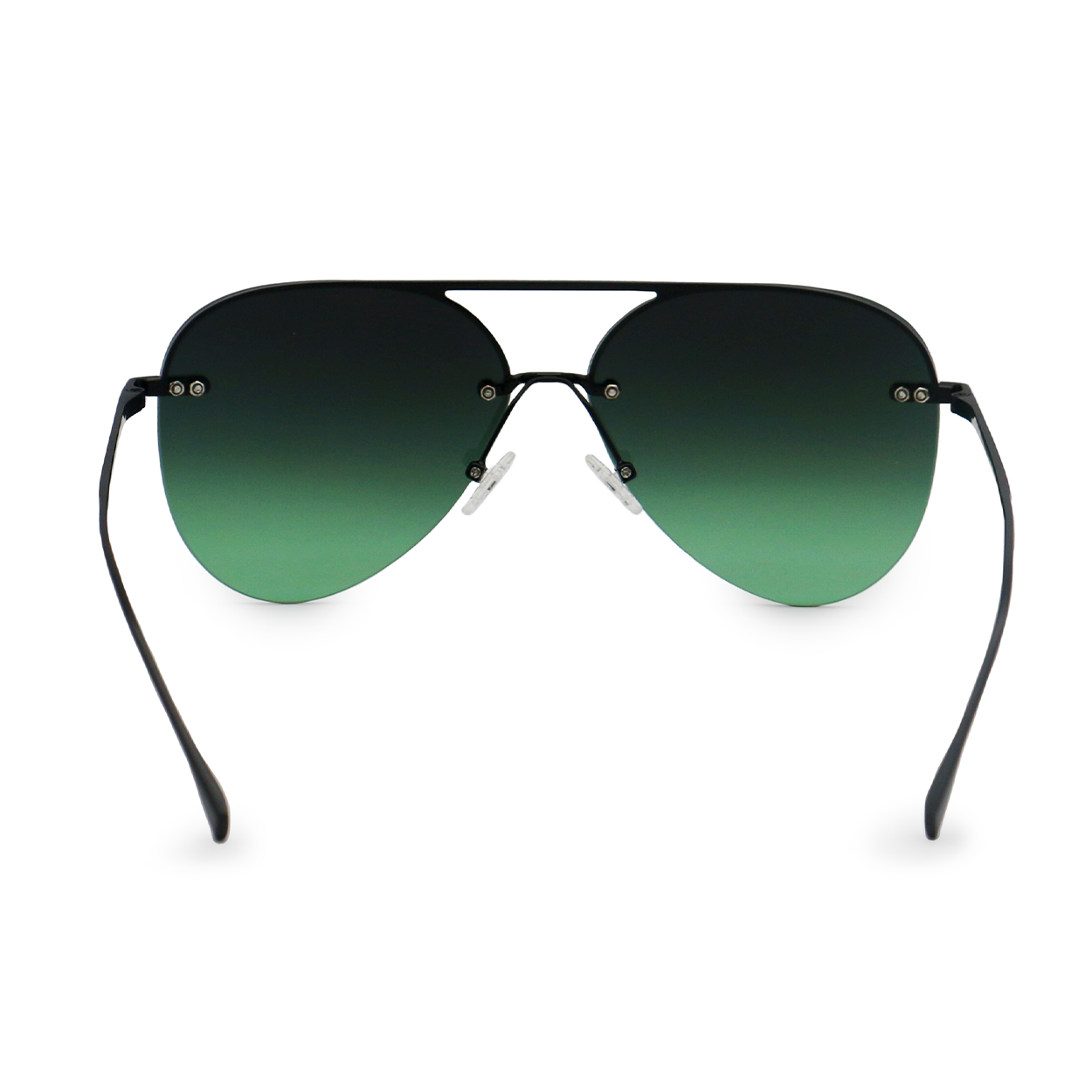 Smaller Megan 2 - Dark Green Metal Aviator Sunglasses - Concordia Style Boutique