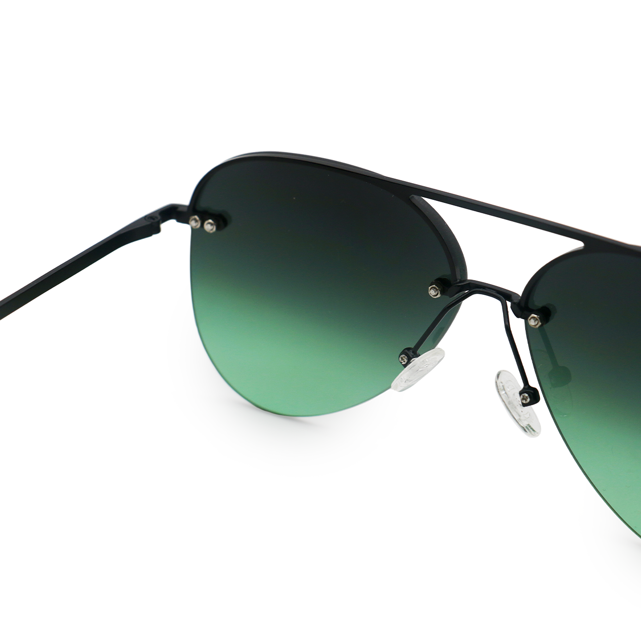 Smaller Megan 2 - Dark Green Metal Aviator Sunglasses - Concordia Style Boutique