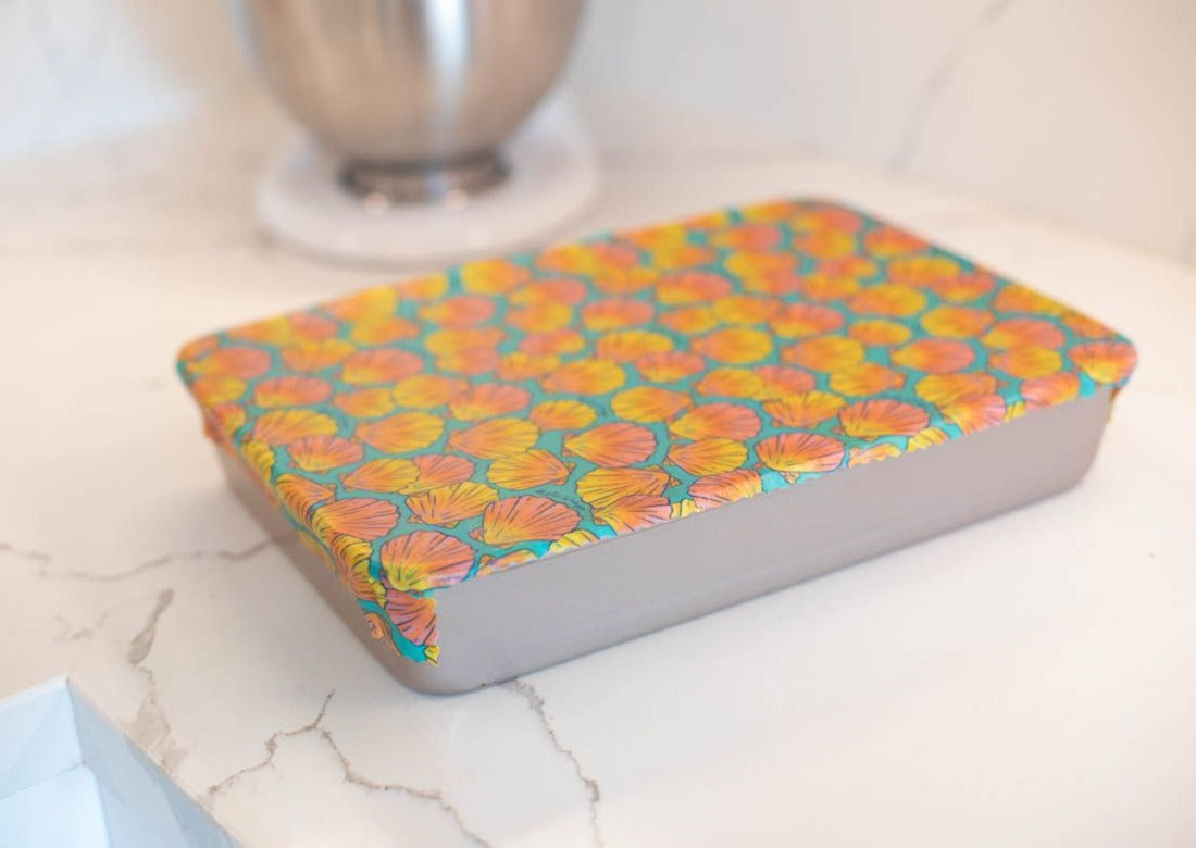Beeswax Food Wrap - Sunrise Shell Print - Concordia Style Boutique