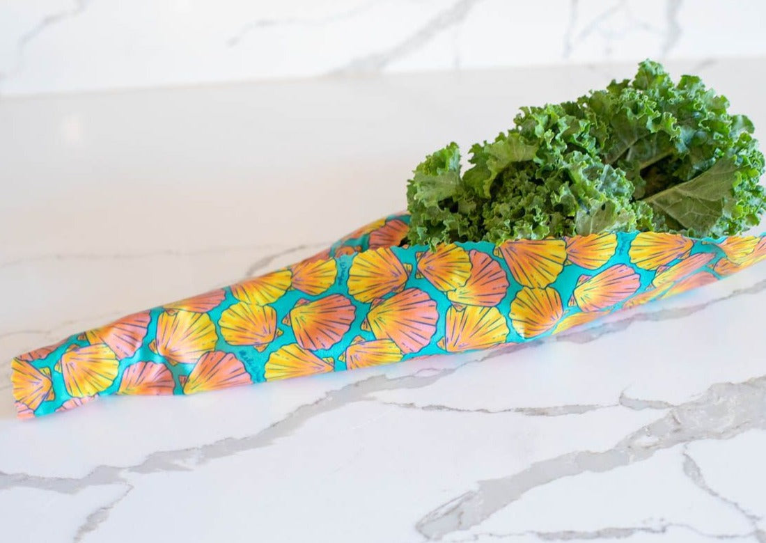 Beeswax Food Wrap - Sunrise Shell Print - Concordia Style Boutique