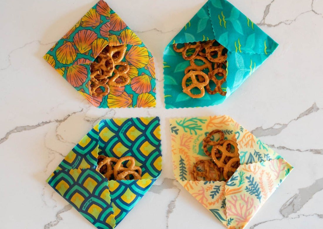 Beeswax Food Wrap - Sunrise Shell Print - Concordia Style Boutique