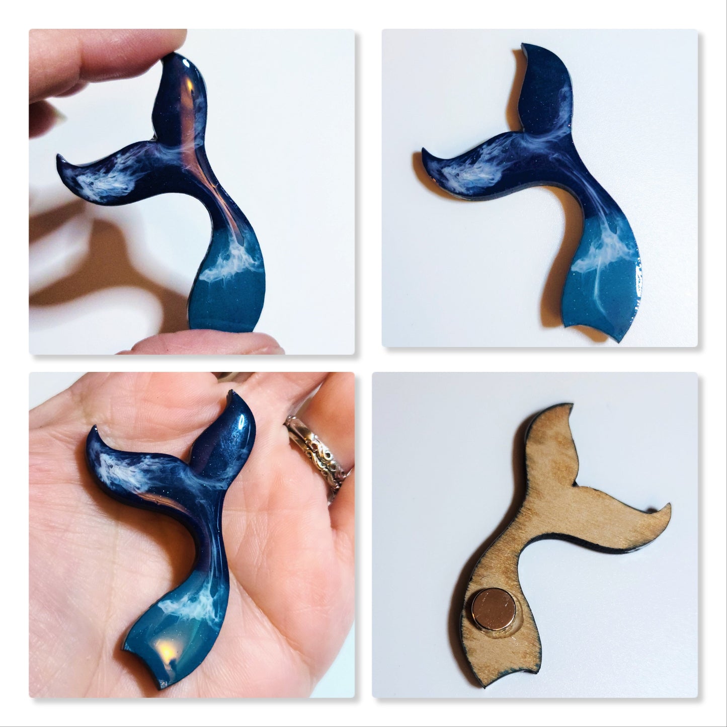 Resin & Wood Ocean Magnets-Sea Creatures