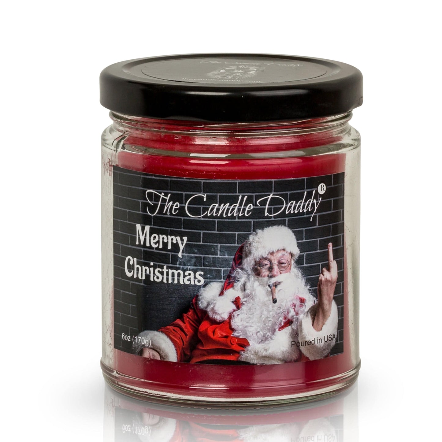 Merry Christmas (Santa Bird) Holiday Candle - Funny Christmas Day Scented Candle - Funny Holiday Candle for Christmas, New Years - Long Burn Time, Holiday Fragrance, Hand Poured in USA - 6oz