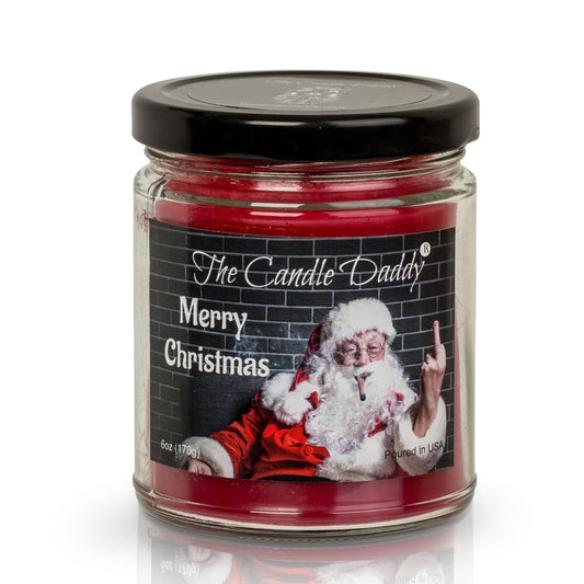 Merry Christmas (Santa Bird) Holiday Candle - Funny Christmas Day Scented Candle - Funny Holiday Candle for Christmas, New Years - Long Burn Time, Holiday Fragrance, Hand Poured in USA - 6oz