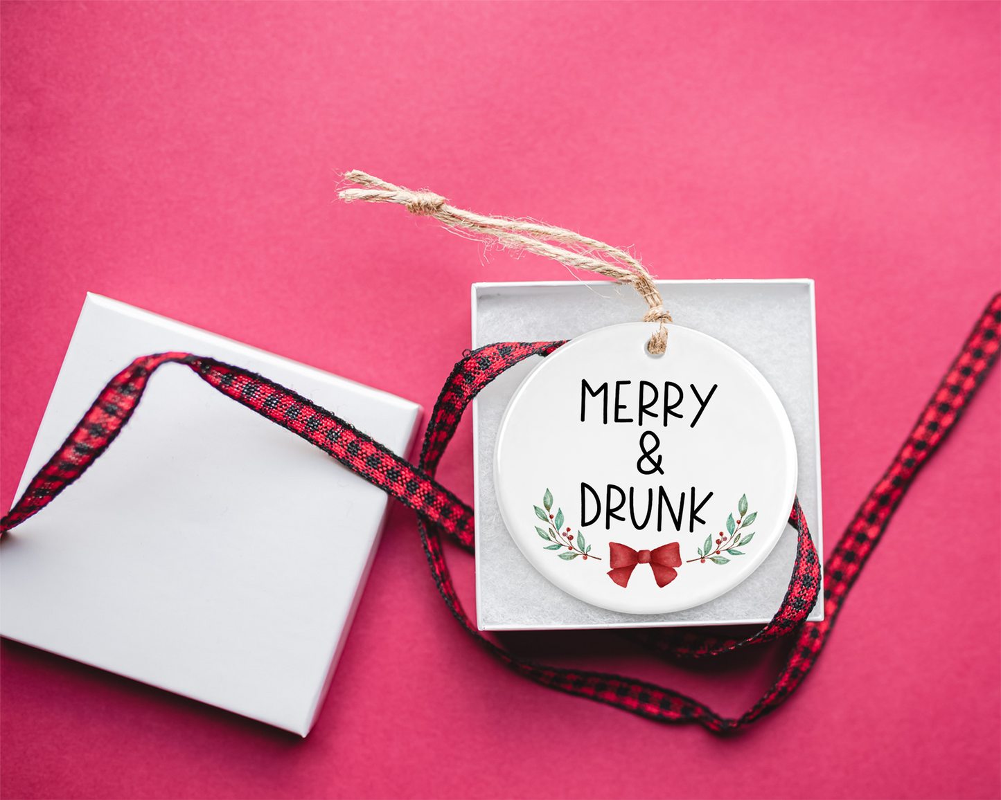 "Merry & Drunk" Ornament - Cheeky Holiday Decor