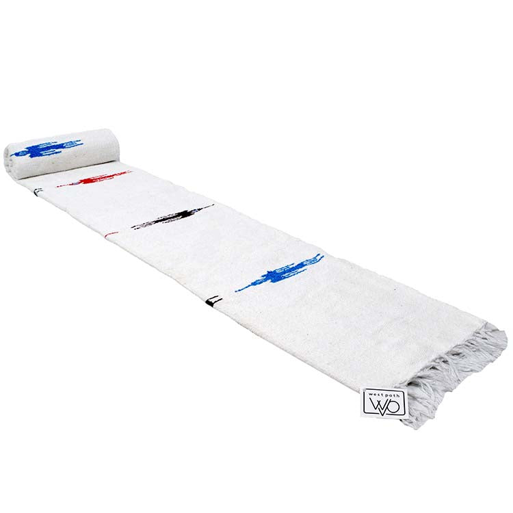 Namaste White Baja Thunderbird Yoga Blanket - Concordia Style Boutique