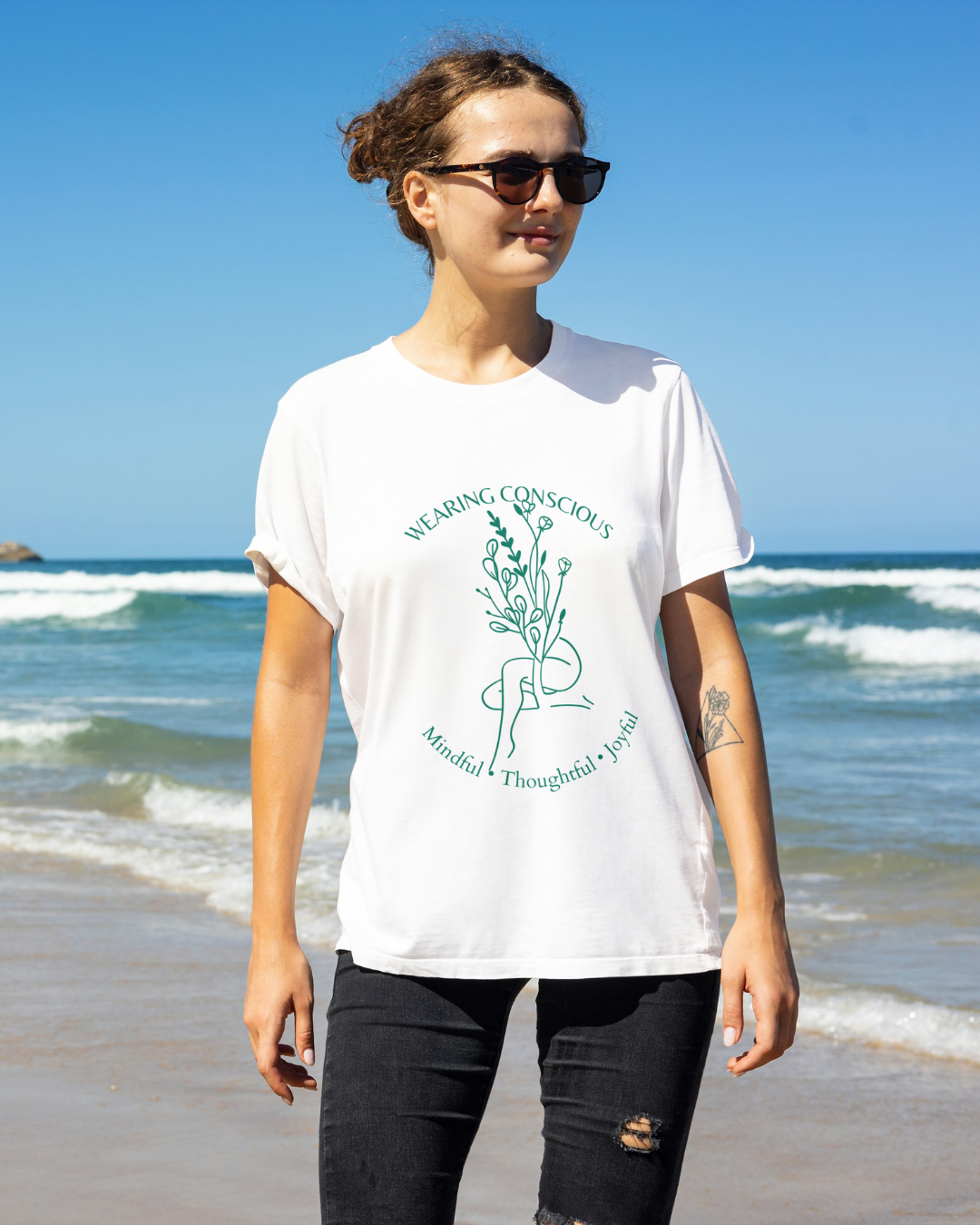 Mindful Thoughtful Joyful Organic Unisex T-Shirt