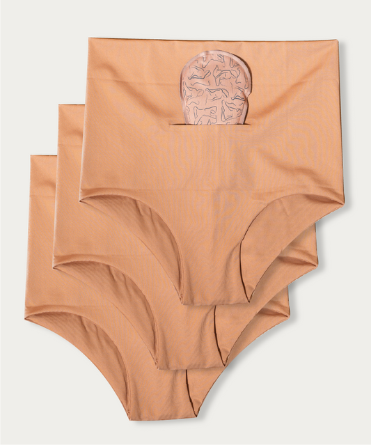Mocha Mousse FourthWear Postpartum Recovery Underwear 3-set + Ice/Heat Pack