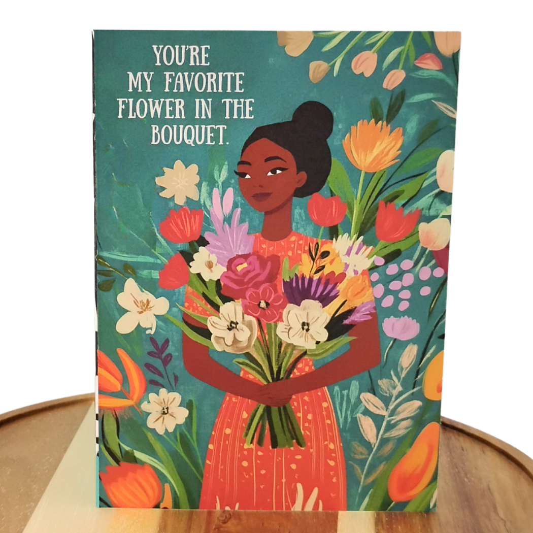 Celebrate Her Unique Beauty with "Favorite Flower" Greeting Card