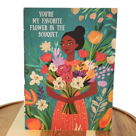 Celebrate Her Unique Beauty with "Favorite Flower" Greeting Card