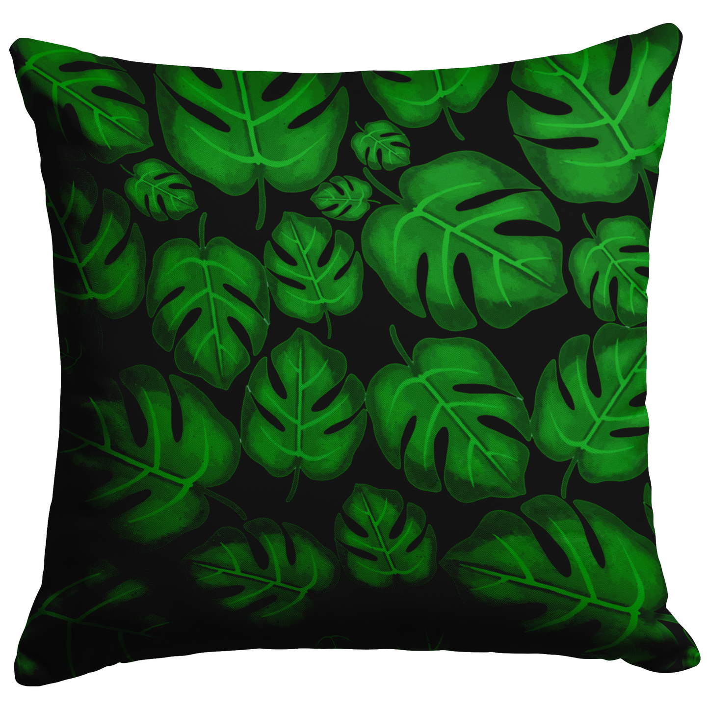 "Monstera Madness" Throw Pillow
