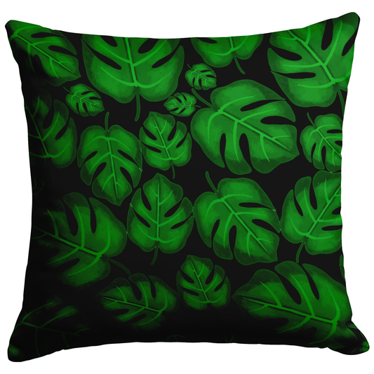 "Monstera Madness" Throw Pillow