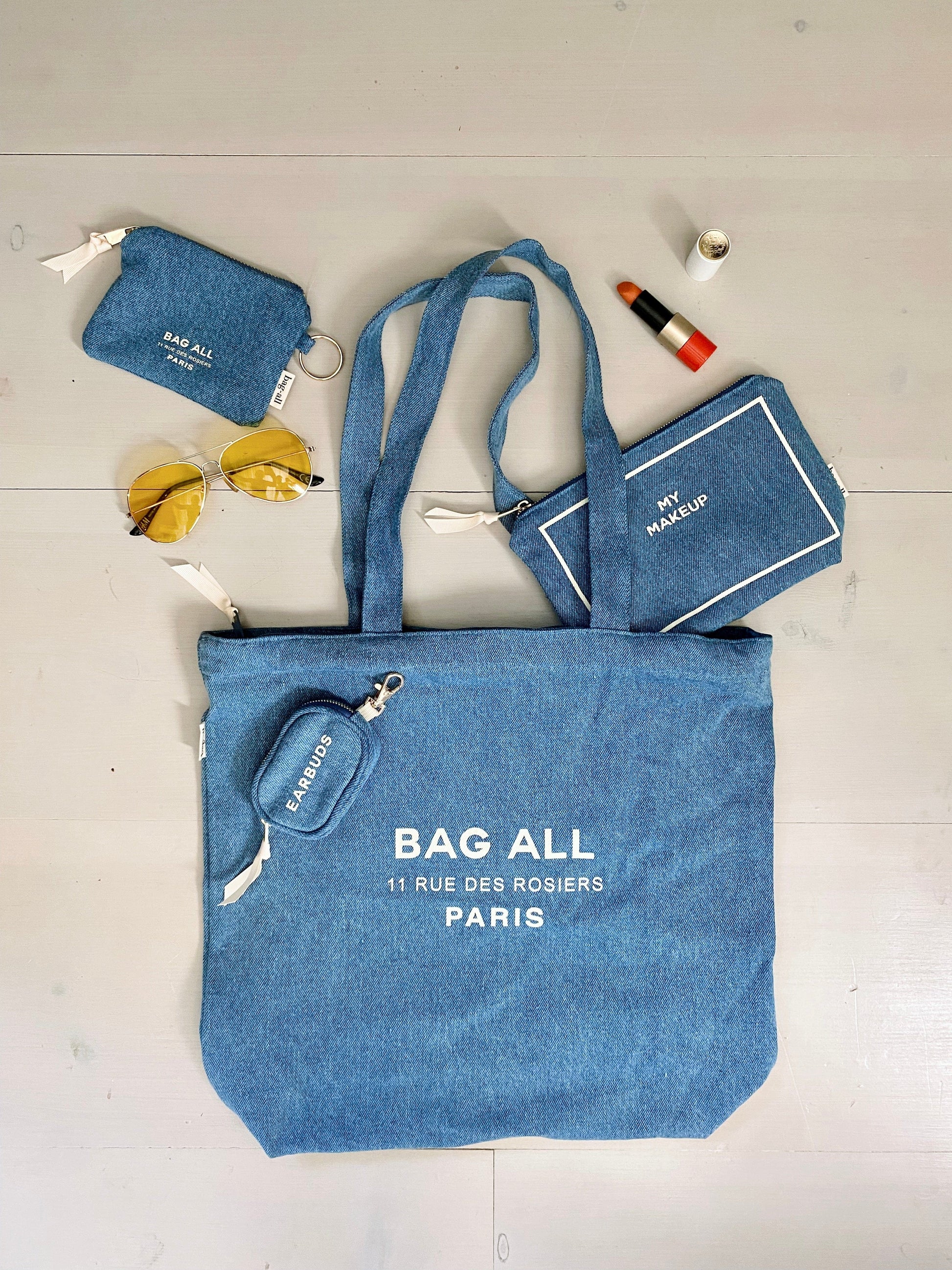 My Makeup Pouch, Coated Lining, Denim - Concordia Style Boutique