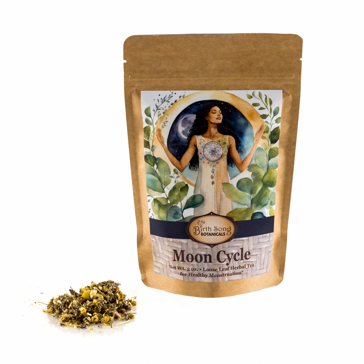 Moon Cycle Herbal Tea with Mugwort for Women, Menstruation, and Hormonal Harmony* Loose Leaf 3 oz. - Concordia Style Boutique