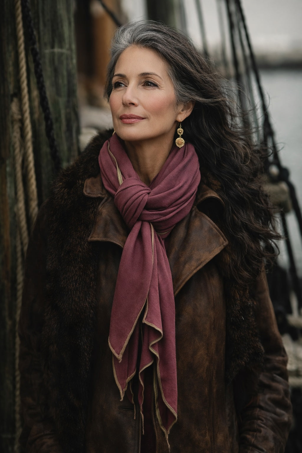 Mulberry Heathered Snuggles Scarf