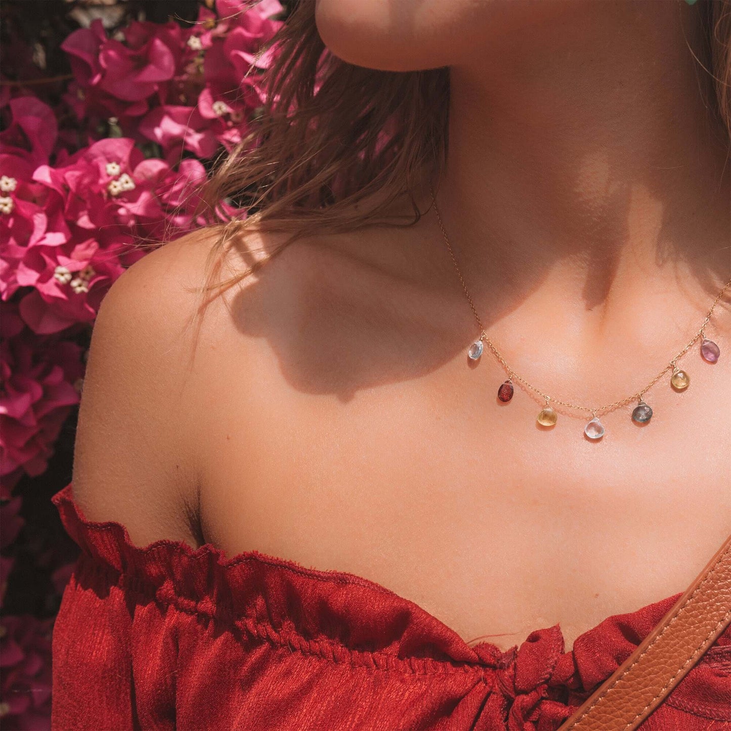 Silver Rainbow Sparkler Necklace