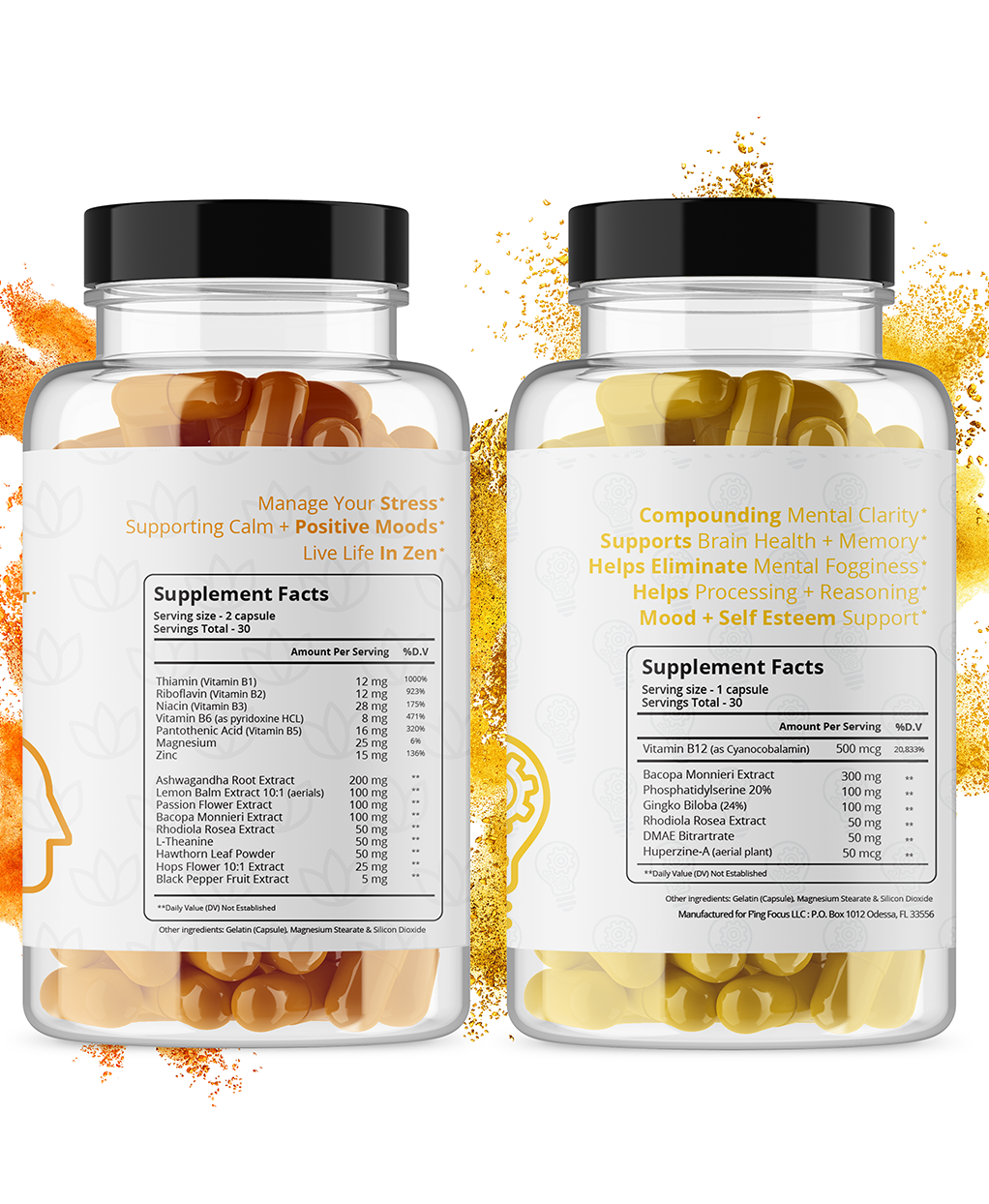 "Calm + Clear" Stack - Premium Supplement from F'ing Focus Brain Boosting Supplement - Just $55! Shop now at Concordia Style Boutique