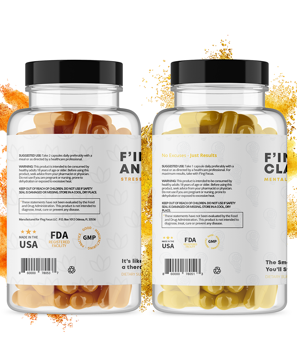 "Calm + Clear" Stack - Premium Supplement from F'ing Focus Brain Boosting Supplement - Just $55! Shop now at Concordia Style Boutique