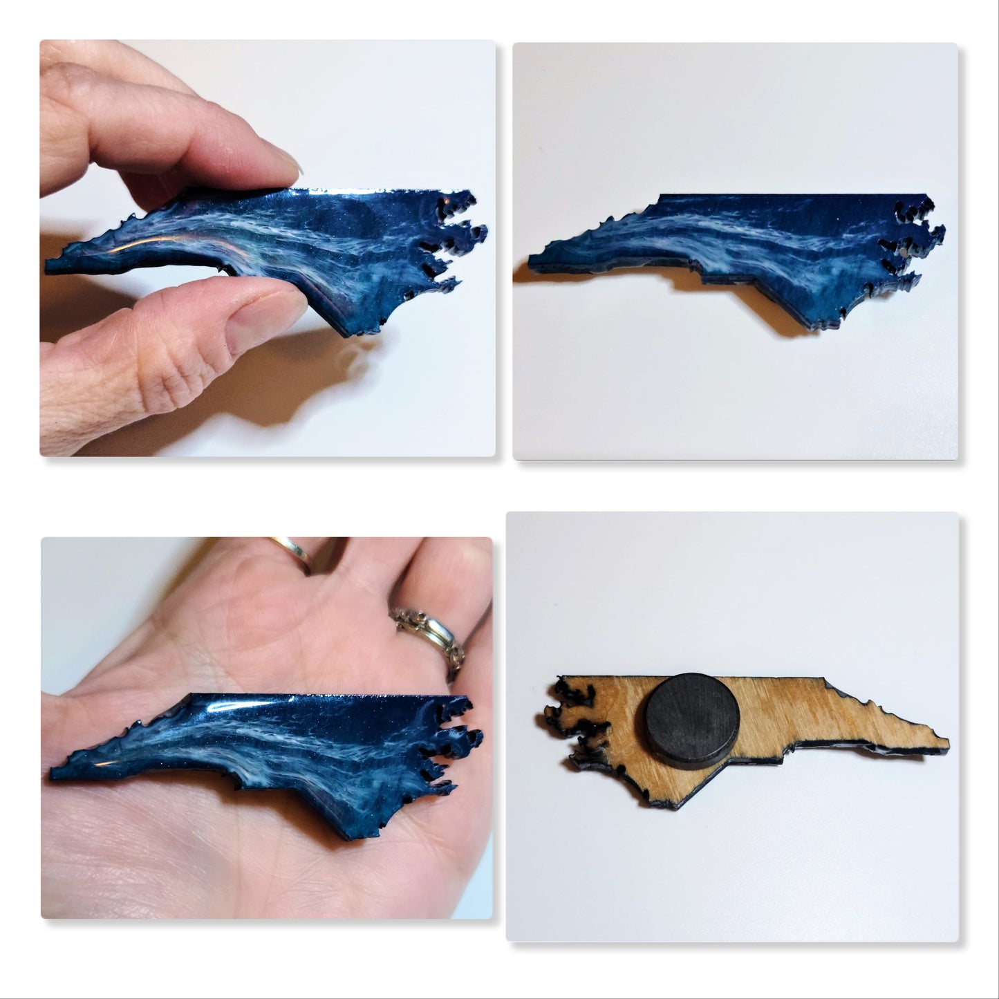 Resin & Wood Ocean Magnets-Sea Creatures