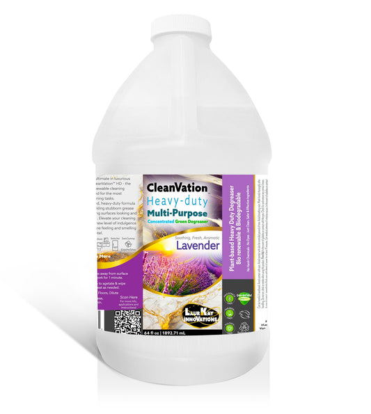 CleanVation™ Heavy Duty Concentrated Safe Degreaser 3 in 1 Multi-Surface and Carpet Stain Cleaner 1 Gallon Refill - Available in Lemon and Lavender