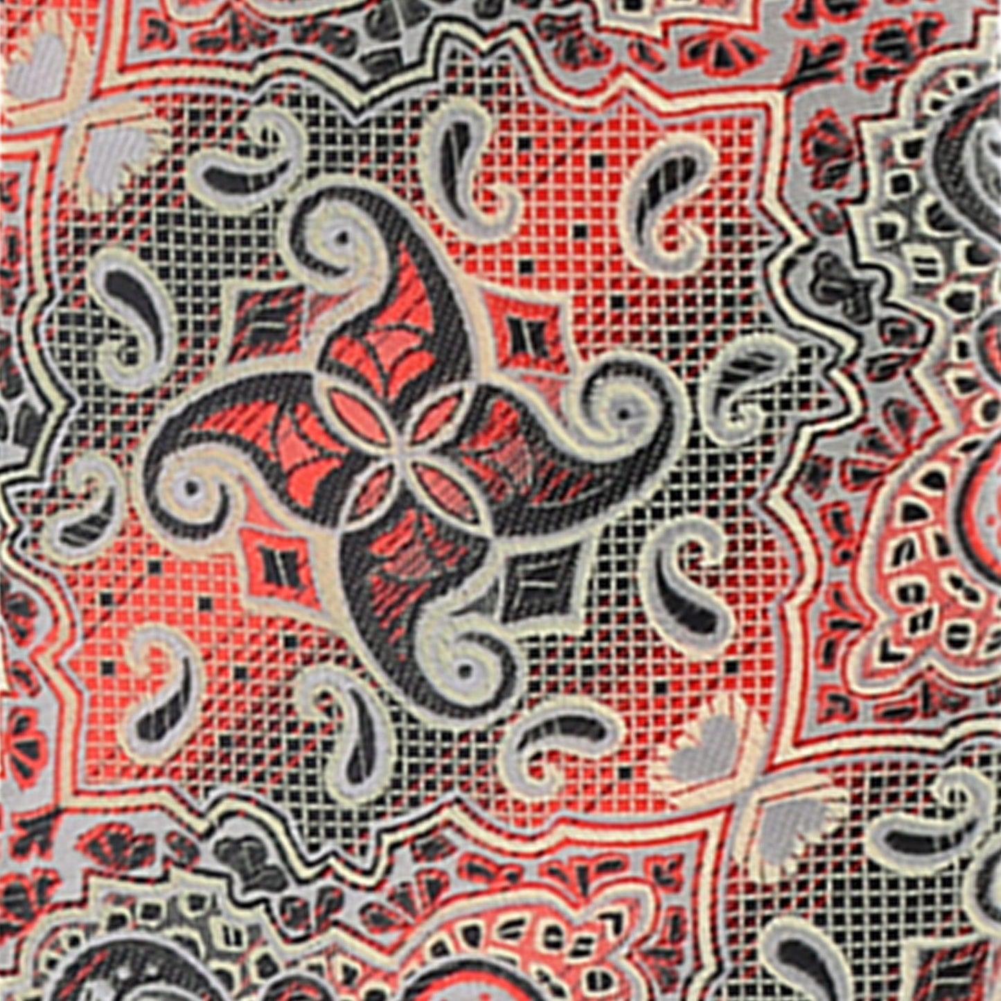 Vittorio Farina Men's Paisley Design Necktie & Pocket Square