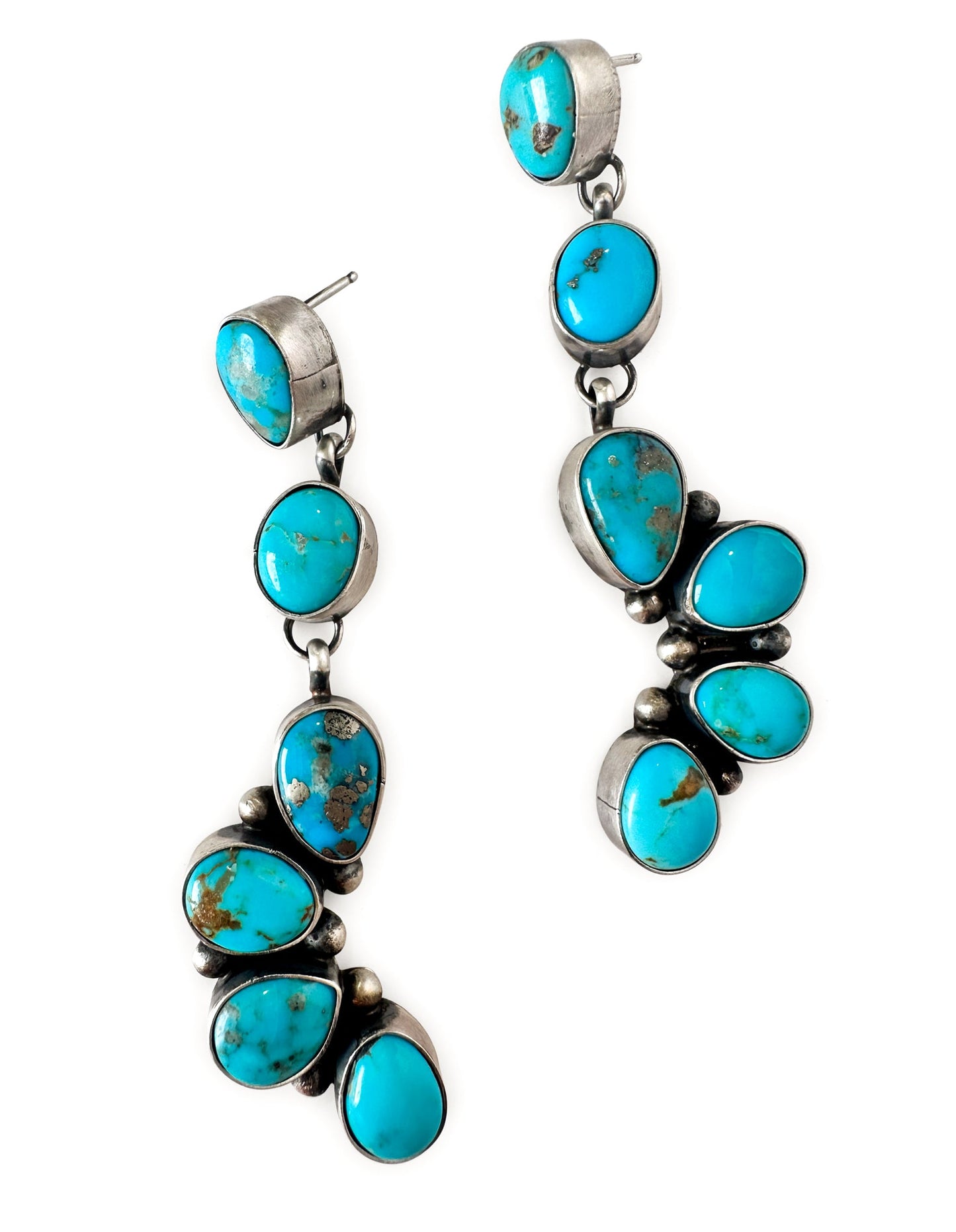 Corrales Authentic Blue Ridge Turquoise Earrings - Concordia Style Boutique