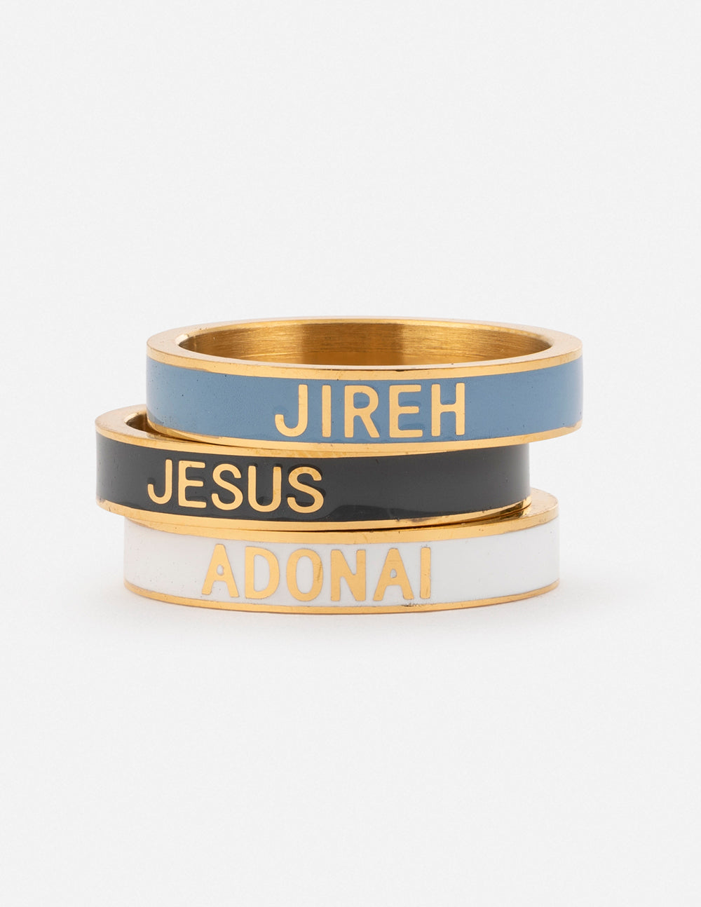 Names of God Enamel Ring Set - Concordia Style Boutique