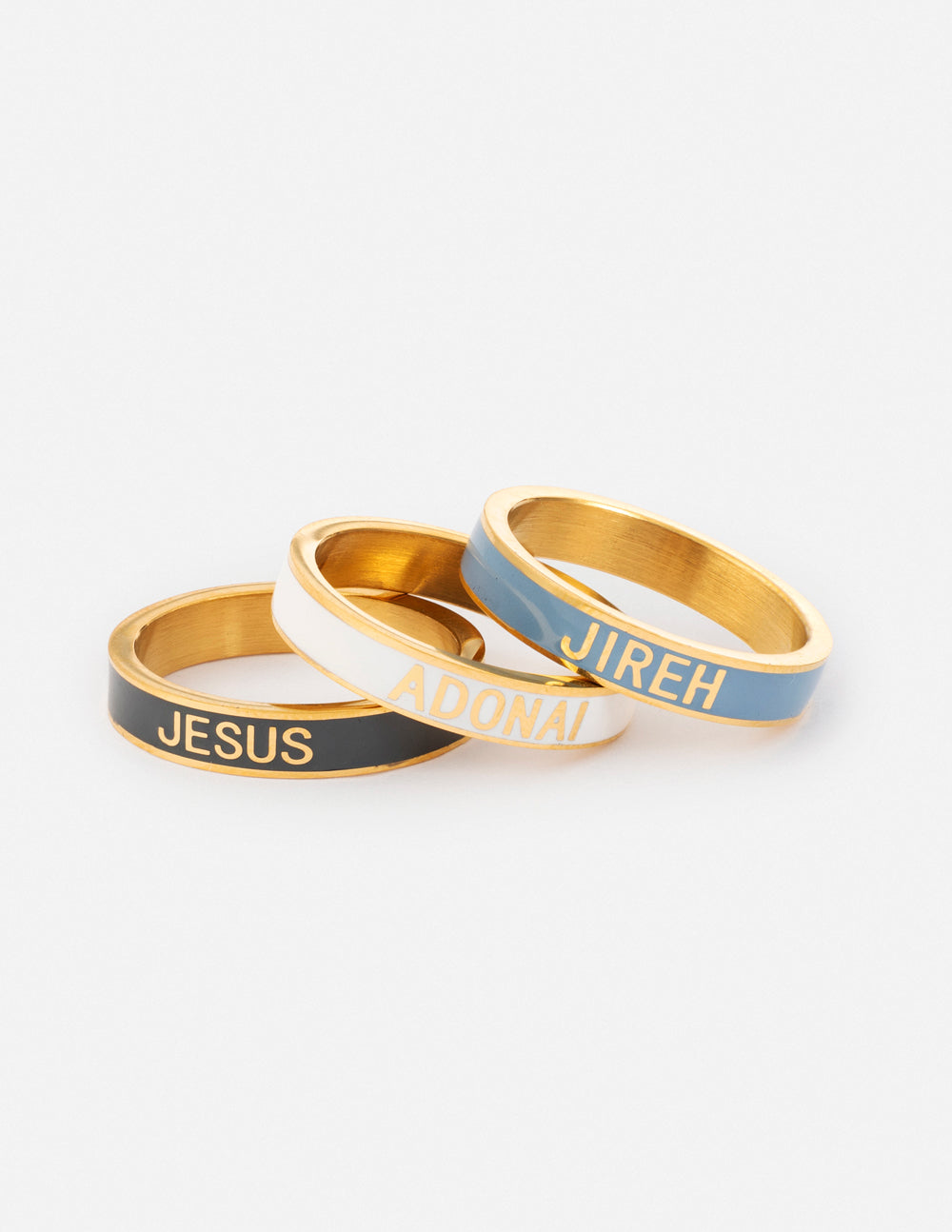 Names of God Enamel Ring Set - Concordia Style Boutique