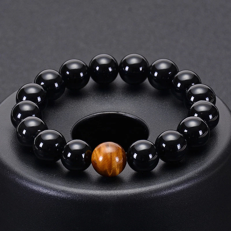 Obsidian Bravery and Protection Bracelet